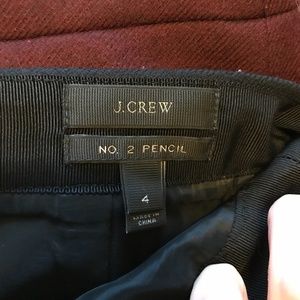 J Crew No 2 Pencil skirt Black